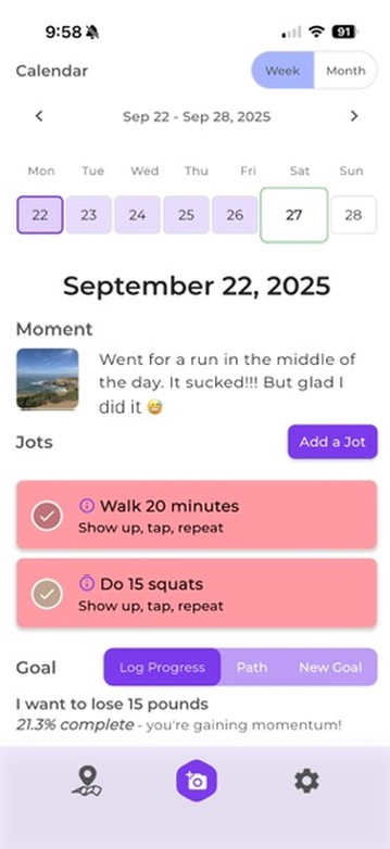 MyDailyJot App Screenshot